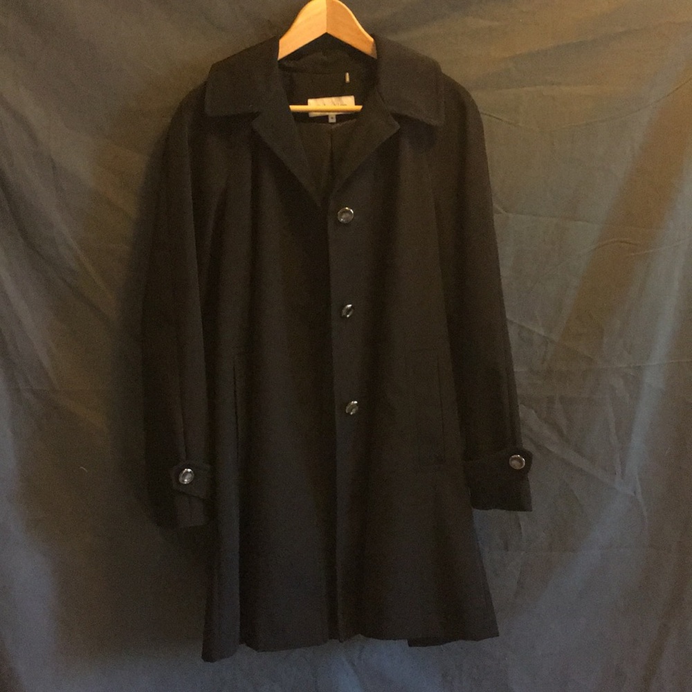 Calvin Klein long jacket-thicker rain coat (slick)